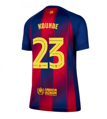 Lacne Ženy Futbalové dres Barcelona Jules Kounde #23 2025-26 Krátky Rukáv - Domáci